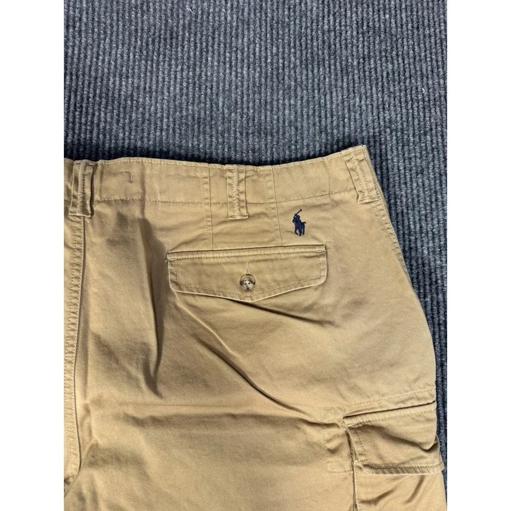 Polo Ralph Lauren Cargo Chino Baggy Shorts Men Size 44 44B Khaki Relaxed Fit Tan